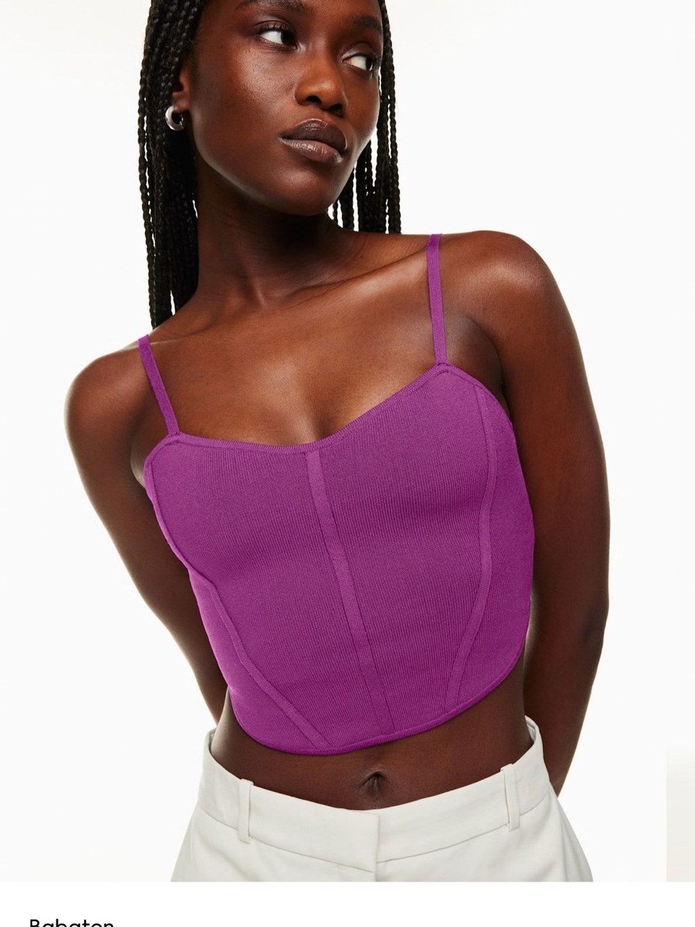 Aritzia Babaton Franklin Sculpt Knit Bustier corset top
